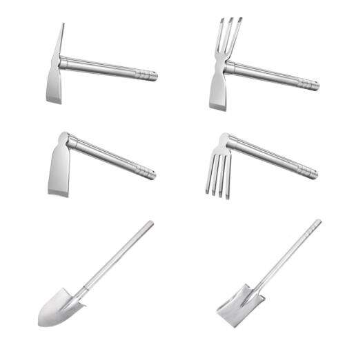 Gardening Made Easy: Portable Stainless Steel Hoe with Comfortable Grip for Smooth Manual Weeding and Cultivating.