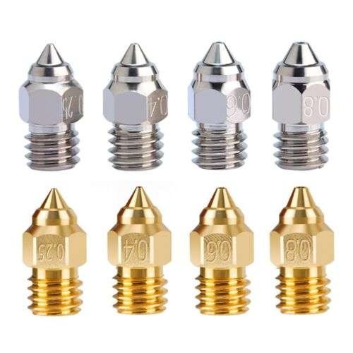 Chrome Copper/Brass Nozzle for CRELI 3D Printer - Precision Extrusion for High-Quality Prints