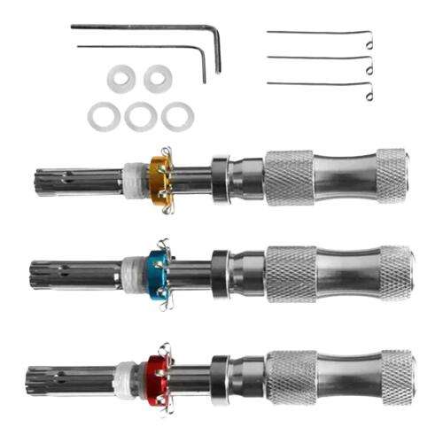 Professional 3x Stainless Steel Adjustable Tubular Picks Lock Tool Set for Tubular Lockpicking