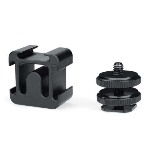 Aluminum 3 Hot Shoe Mount Adapter Extended Holder for DSLR Camera Microphone: Securely Mount Your Microphone for Professional Audio Recording.