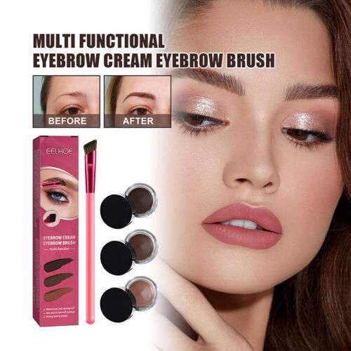 4D Hair Stroke Eyebrow Brush & Tint for Natural, Angled Brow Shaping