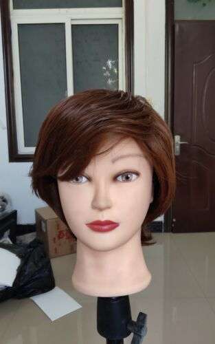Natural Daily Look: Soft Brown Straight Synthetic Hair Wig for Women