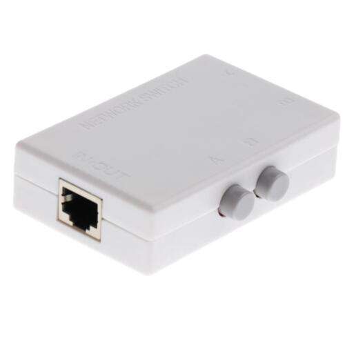 2-Port Button Network Switch Splitter Hub for Sharing Internet Access