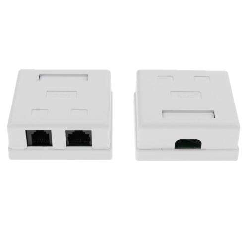 2-Port Cat6 Network Cable Wall Mount for Clean & Secure Ethernet Connections