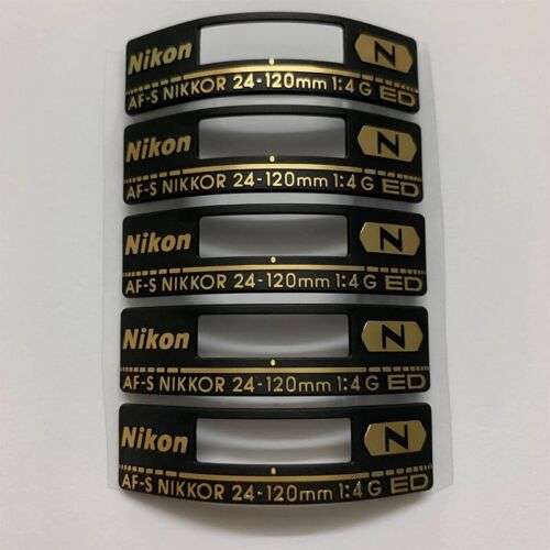 Nikon 24-120 F4 Lens Nameplate Label Accessory - Customize Your Lens with Style