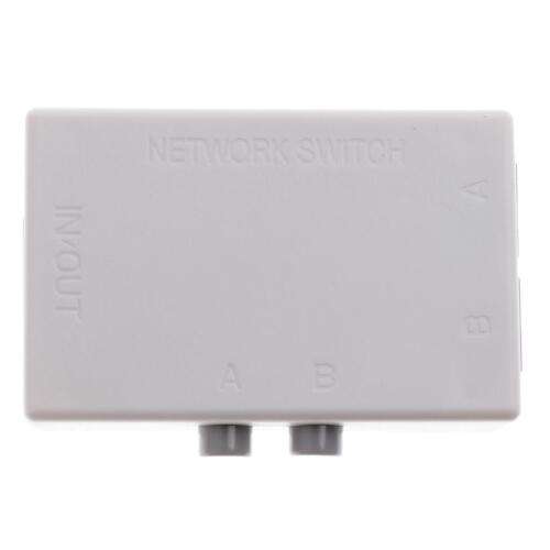 2-Port Manual AB Sharing Network Switch Hub for Easy Device Sharing
