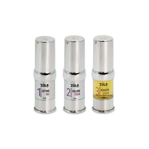 Complete Eyelash & Eyebrow Lifting System: Gel, Volume Fixer & Keratin Serum