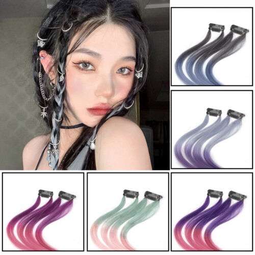 Two-Piece Invisible Hair Color Pieces for Easy Gradient Highlights and Dyeing