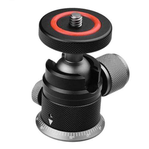 Mini Ball Head with 1/4" Screw for Monitors, Monopods, and Cameras - 3kg/6.6lbs Load Capacity