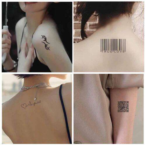 Love Barcode Waterproof Temporary Tattoo for Body Art & Decoration