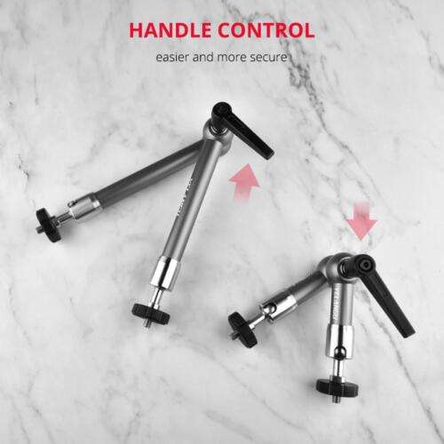 Professional DSLR Camera Articulating Arm with 1/4" Screws for Secure Mounting and Flexible Shooting.
