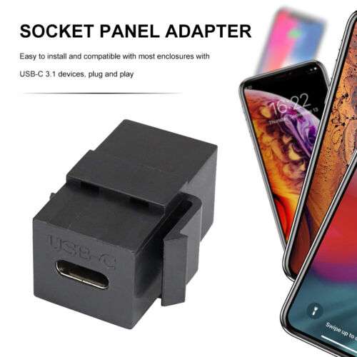 USB 3.1 Type C Wall Plate Extension Connector for Convenient Charging and Data Transfer.