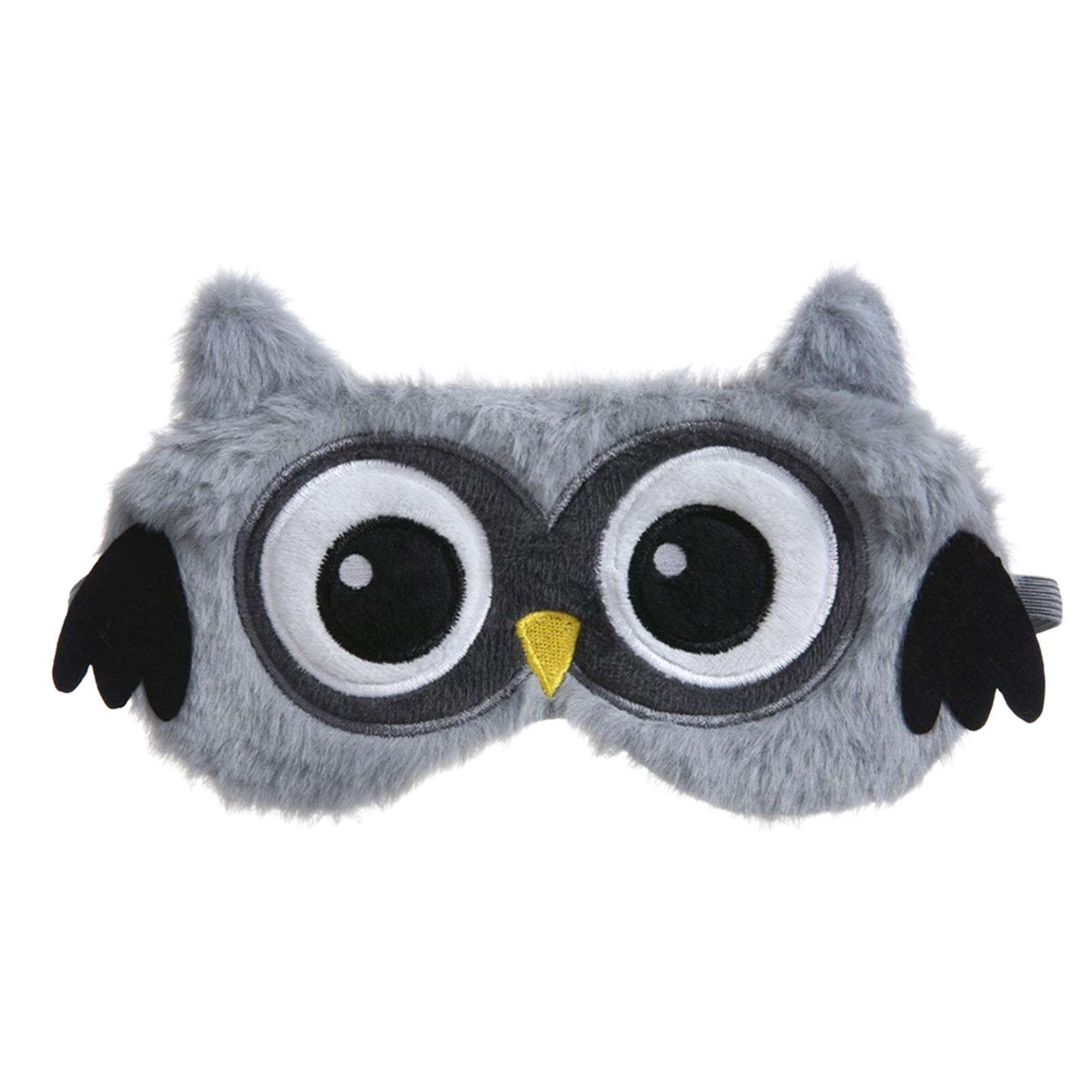 Adorable Cartoon Owl & Panda Plush Eye Mask for Sweet Dreams & Relaxation