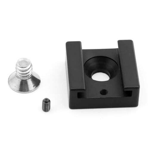 3 Sets Cold Shoe Mount Adapters for Camera Cages, Flashes, and Accessories with 1/4" Screw.