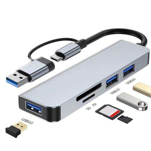 Ultra-Slim USB-C Hub Expander Dock for Laptops with 3.0 Ports, PD Charging & Type-C Splitter
