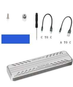 Alternative view of SuperSpeed M2 NVMe SSD Enclosure for External Storage with Type-C USB3.2 Gen2 10Gbps Connection