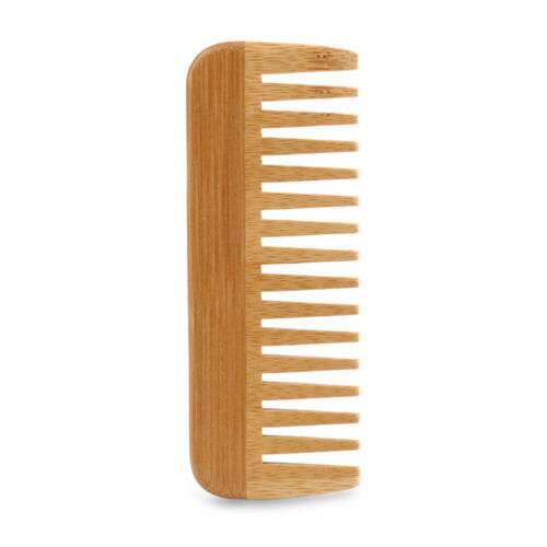 Lightweight Bamboo Comb for Effortless Beard and Hair Styling, Wet or Dry, at Home or on the Go