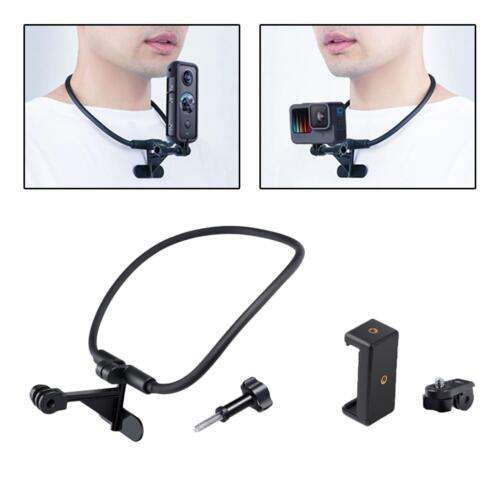 Hands-Free Vlogging Freedom: Neck Holder Mount for Camera Video Recording