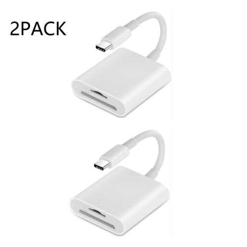 2-Pack 2-in-1 USB-C Camera SD & TF Card Reader for Easy Photo & Video Transfer