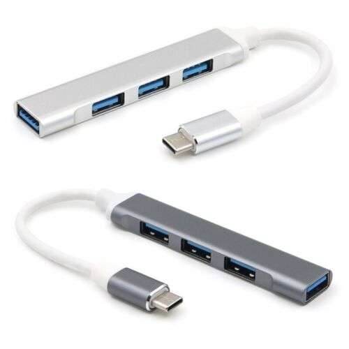 Universal Metal USB-C Hub for Tablets & Computers - 3x USB 2.0 + USB 3.0 Adapter