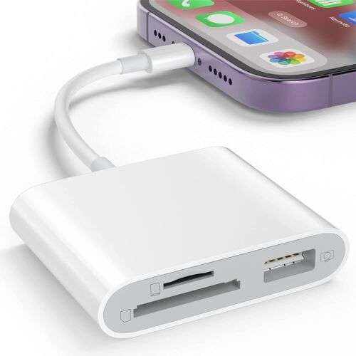 iPhone SD Card Reader & USB Camera Adapter: Transfer Photos & Videos Effortlessly