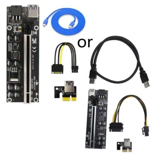 PCI-E 1X to 16X Extender Adapter Card for Graphics Cards and USB 3.0 Devices