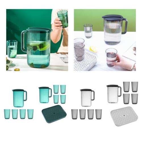 2L Fridge Pitcher with Lid: Carafe for Coffee, Ice Tea, Hot/Cold Water