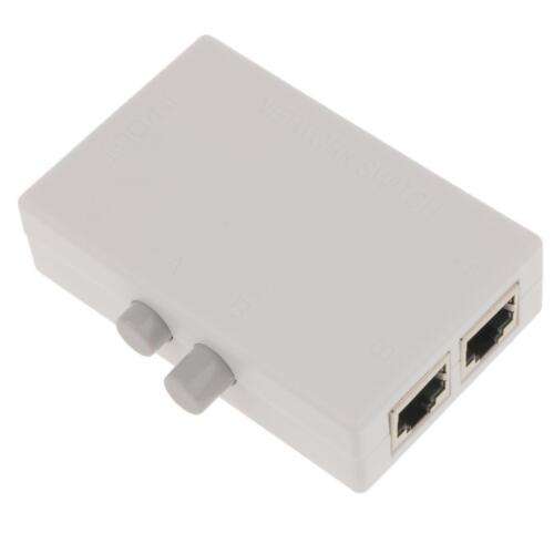 2-Port Manual Network Switch: Connect Two Devices for Reliable Wired Internet Sharing