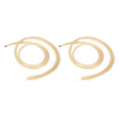 Premium Real Horsehair Violin, Viola, and Bass Bow Rehair - 2 Hanks