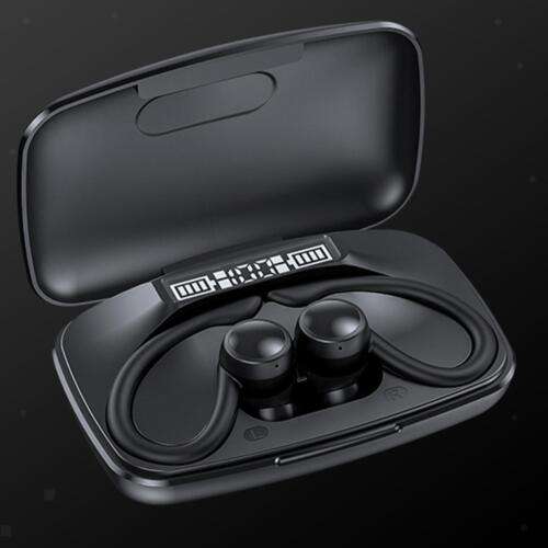 Wireless 5.3 Bluetooth Headset with Noise Reduction, LED Display, for Workout & Calls