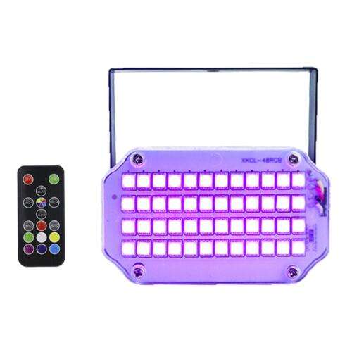 Mini 48 RGB Holiday Christmas Lights - Sound Activated Flash with Multiple Modes for Festive Decor