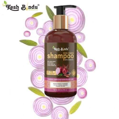 Keshbindu Red Onion & Black Seed Oil Shampoo for Hair Growth & Strengthening - 300 ML (10.14 Oz)