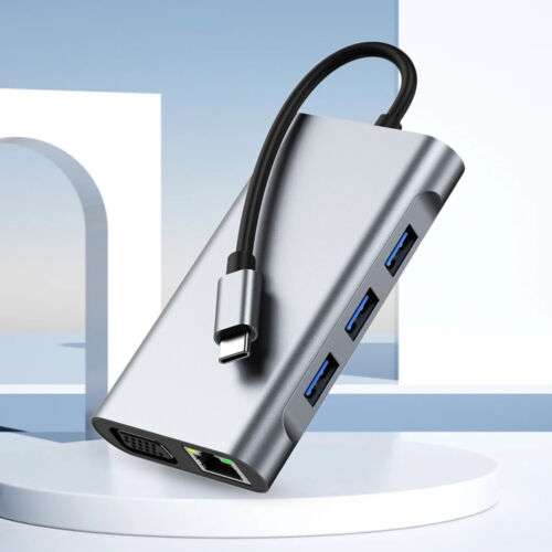 Ultimate 1080P USB-C Hub for Productivity: 5Gbps Data Transfer, 4K Display, RJ45 Ethernet, and More.