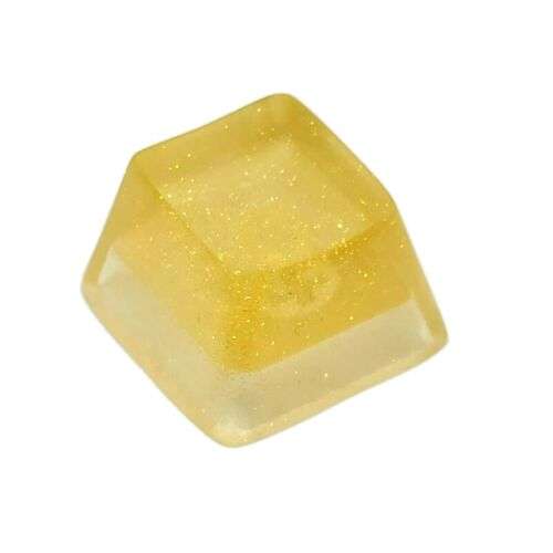 4PCS Yellow Resin Backlit Keycaps for Custom Keyboard DIY Upgrades