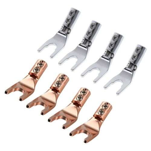 4PCS Screw Locking Speaker Wire Connectors for Easy and Secure Speaker Connections