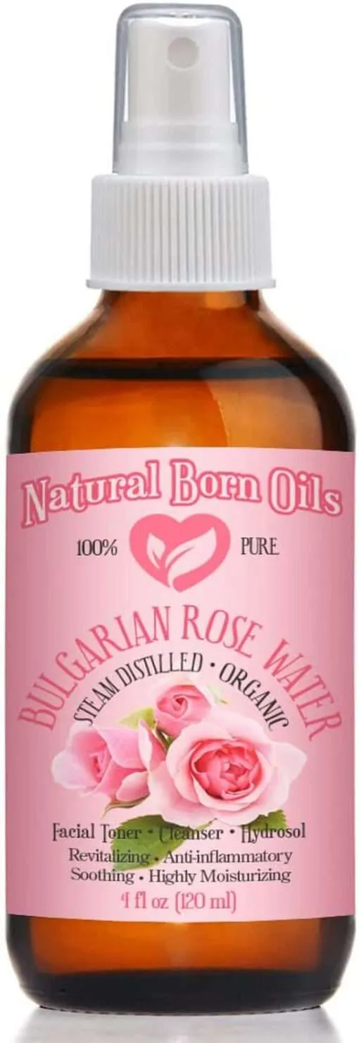 Organic Rose Water Hydrosol: 4oz of Pure & Natural Refreshment for Skin & Hair