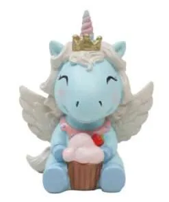 Enchanting Blue Resin Unicorn Statue for Home or Garden Decor