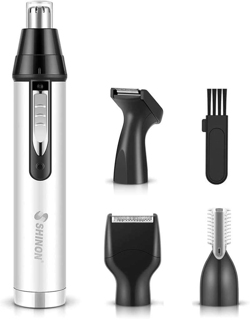 Painless Ear & Nose Hair Trimmer: Professional USB Rechargeable Facial Hair Clipper