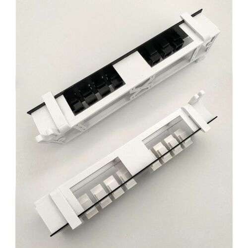 8-Port Cat6 Keystone Coupler Wall Mount for Organized Network Connections
