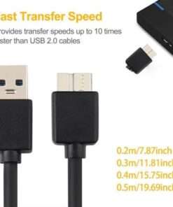Alternative view of SuperSpeed USB 3.0 Type A Male to Micro B Cable Adapter for External Hard Drives and Devices