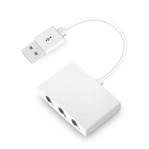 7.1 Surround Sound USB Audio Adapter for Laptops, Headsets, and Microphones