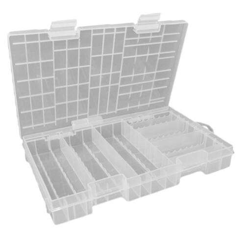 60+40 Piece Storage Organizer Case: Durable & Transparent for Easy Organization