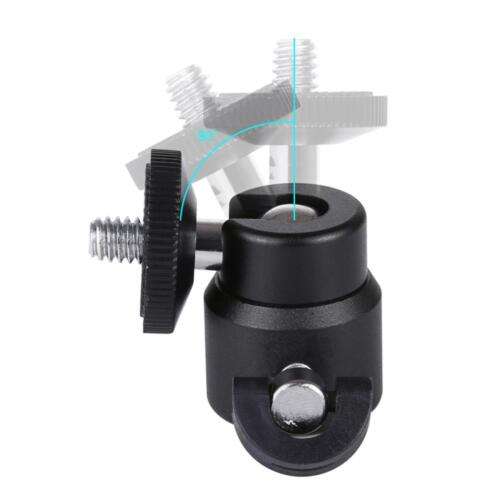 1/4 Inch Screw Tripod Ball Head with Lock & Hot Shoe for LED Lights and Cameras