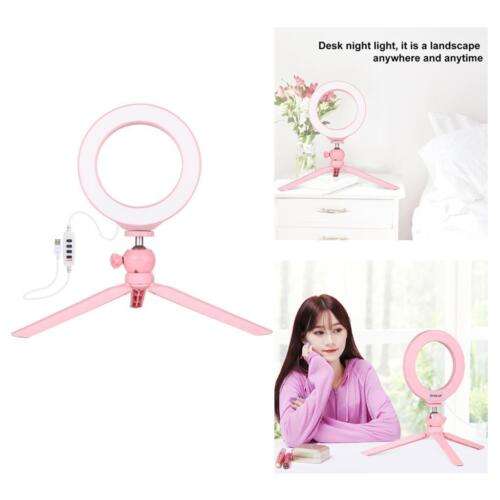 Portable 3-Mode Dimmable Selfie Ring Light Tripod Stand for Phone Photography