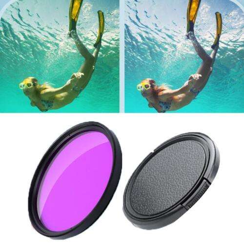 58mm Underwater Camera Lens Filter with Lens Caps for Crystal Clear Photos