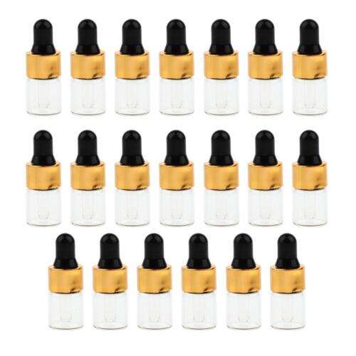 2 ML Transparent Glass Dropper Bottles for Essential Oils, Perfumes, and More