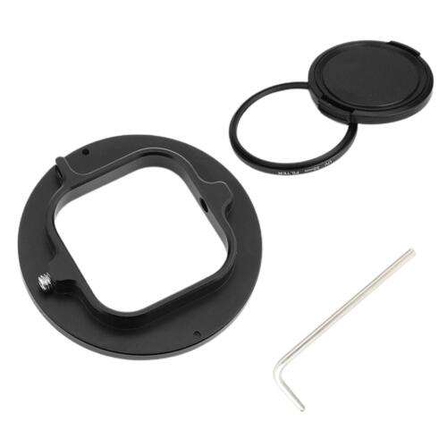 Aluminum CNC 2 Lens Filter Adapter for GoPro Hero9 Action Camera - Black
