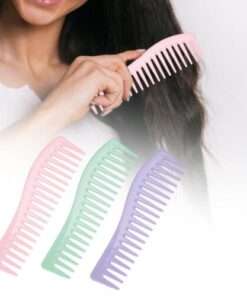 Wide Tooth Detangling Comb for Thick, Long, and Curly Hair: Gentle and Effective for Smooth, Knot-Free Styles
