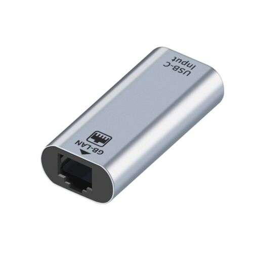USB-C Hub with Gigabit Ethernet RJ45 Adapter and Free USB-C Port for Laptop and Desktop Connectivity