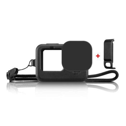 Hero9 Black Silicone Protective Case with Wrist Strap - Shockproof & Durable